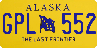 AK license plate GPL552