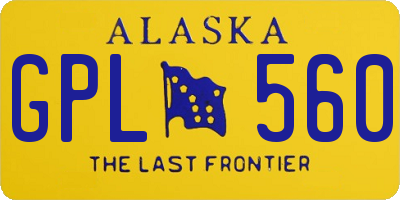 AK license plate GPL560