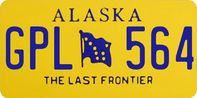 AK license plate GPL564