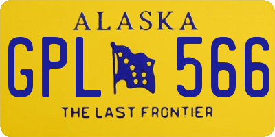 AK license plate GPL566