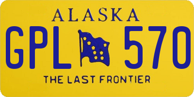 AK license plate GPL570