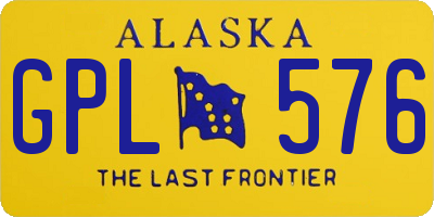 AK license plate GPL576