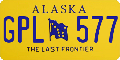 AK license plate GPL577