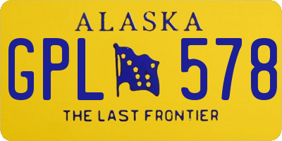 AK license plate GPL578