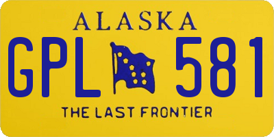 AK license plate GPL581
