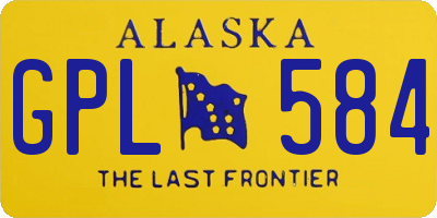AK license plate GPL584