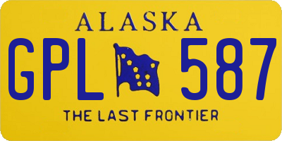 AK license plate GPL587