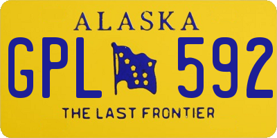 AK license plate GPL592