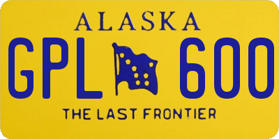 AK license plate GPL600