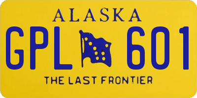 AK license plate GPL601