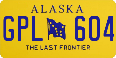 AK license plate GPL604