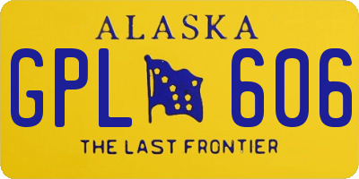 AK license plate GPL606