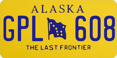 AK license plate GPL608