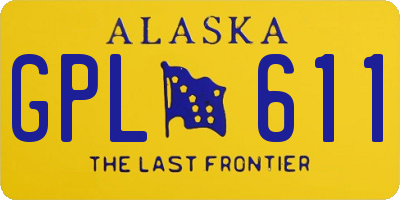 AK license plate GPL611