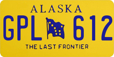 AK license plate GPL612