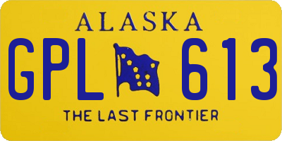 AK license plate GPL613