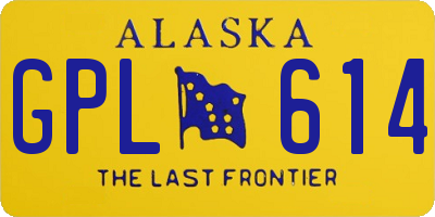 AK license plate GPL614