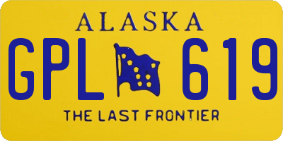 AK license plate GPL619