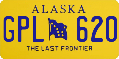 AK license plate GPL620