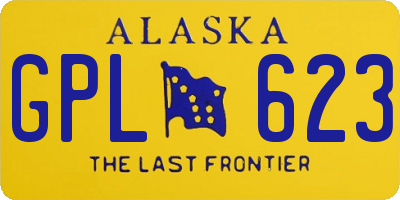 AK license plate GPL623