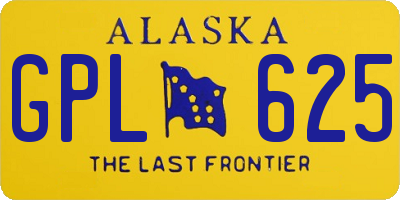 AK license plate GPL625