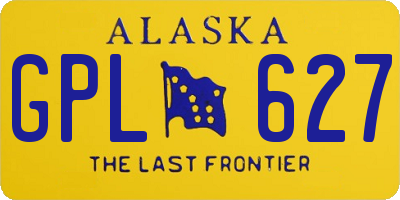 AK license plate GPL627