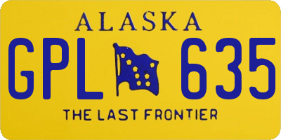 AK license plate GPL635