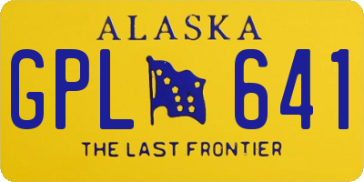 AK license plate GPL641