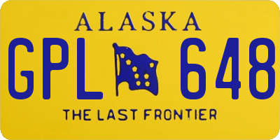 AK license plate GPL648