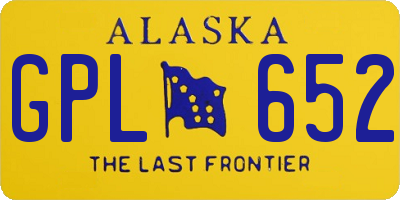 AK license plate GPL652