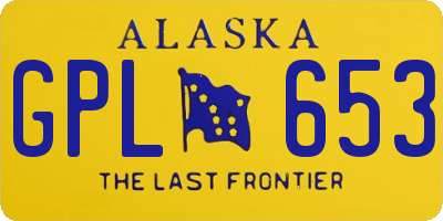 AK license plate GPL653