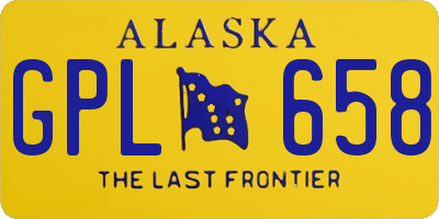 AK license plate GPL658