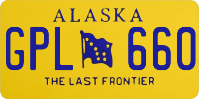 AK license plate GPL660