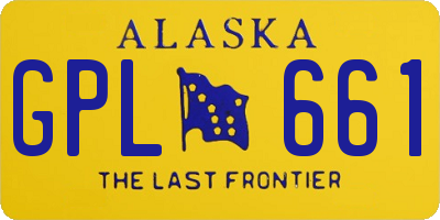 AK license plate GPL661