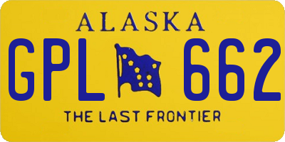 AK license plate GPL662