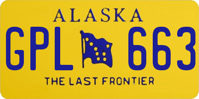 AK license plate GPL663