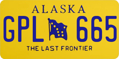 AK license plate GPL665