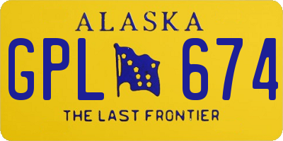 AK license plate GPL674