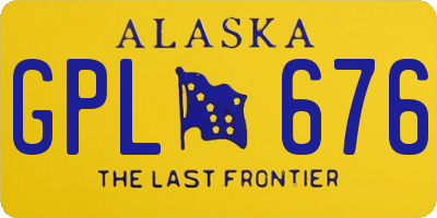AK license plate GPL676