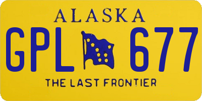 AK license plate GPL677