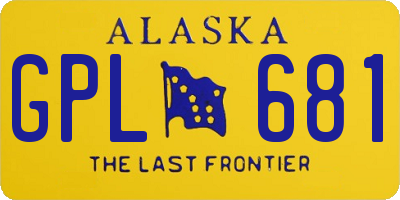 AK license plate GPL681