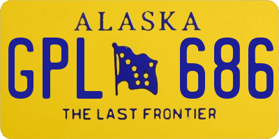 AK license plate GPL686