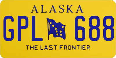 AK license plate GPL688