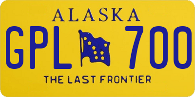AK license plate GPL700