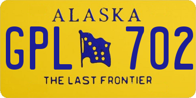 AK license plate GPL702