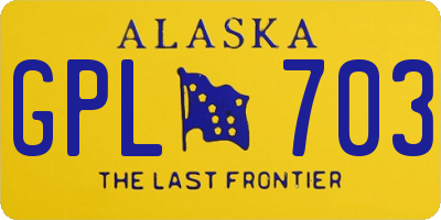 AK license plate GPL703