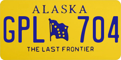 AK license plate GPL704