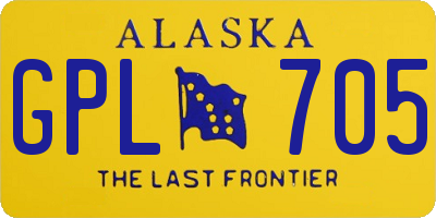 AK license plate GPL705