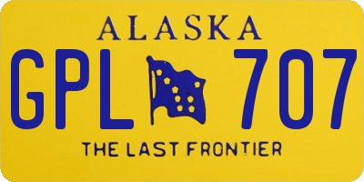 AK license plate GPL707