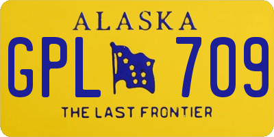 AK license plate GPL709